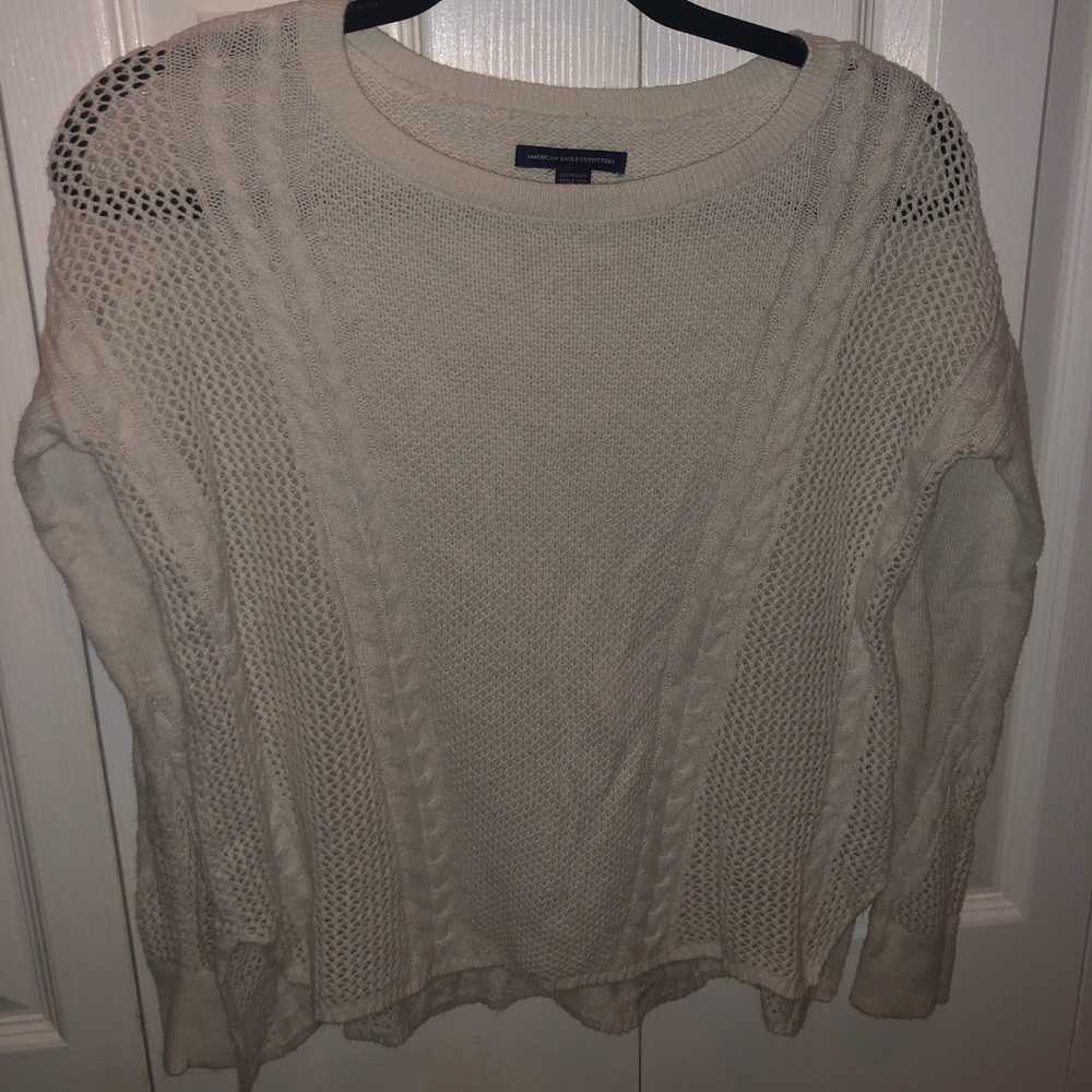 Cream cable knit sweater